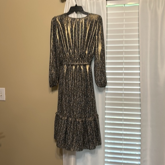 Lauren Conrad Small Midi Dress Like New Black Powder Blue - Picture 6 of 6